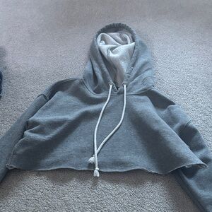 Wild Fable Charcoal Cropped Hoodie